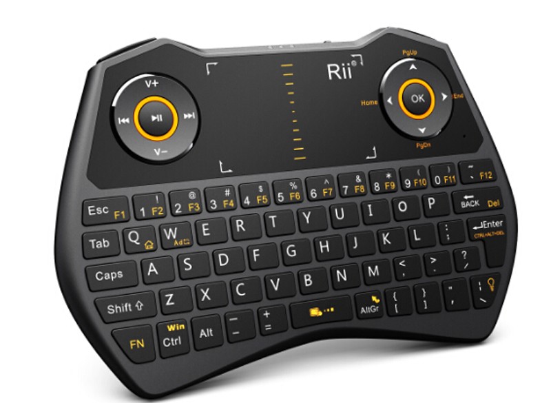 Mini tastatura wireless, iluminata, cu functie de AirMouse, Riitek i28 - imagine 6